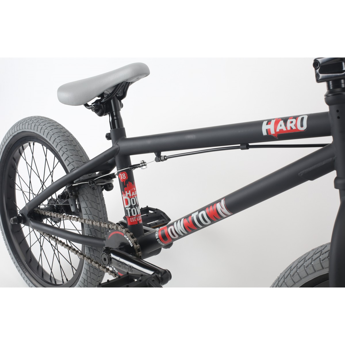 HARO DOWNTOWN 18" MATTE BLACK 2018 BMXV2 BMX RACE & FREE